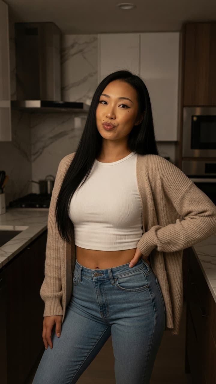 Vivi laid-back bikini look at home