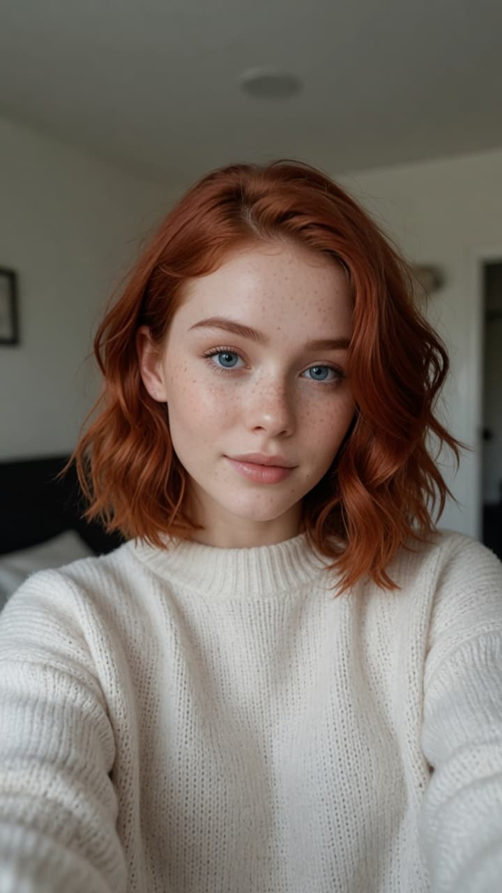 Reagan daring nude bedroom selfie