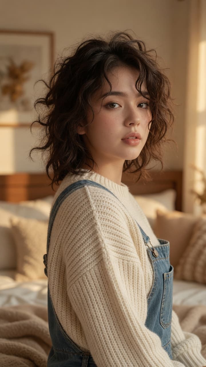 Over the shoulder bedroom glance