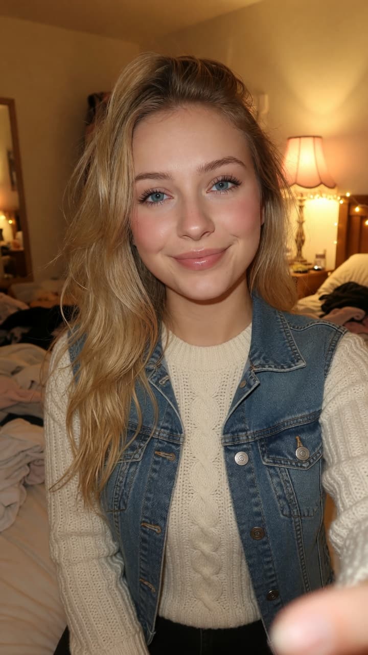 Madison playful morning selfie