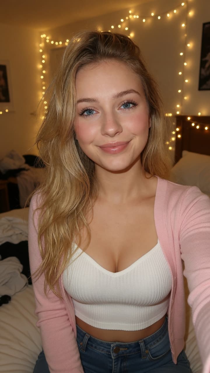 Madison trying on a new outfit photo