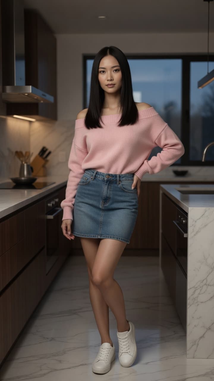 Seo-a plunging neckline chat tease