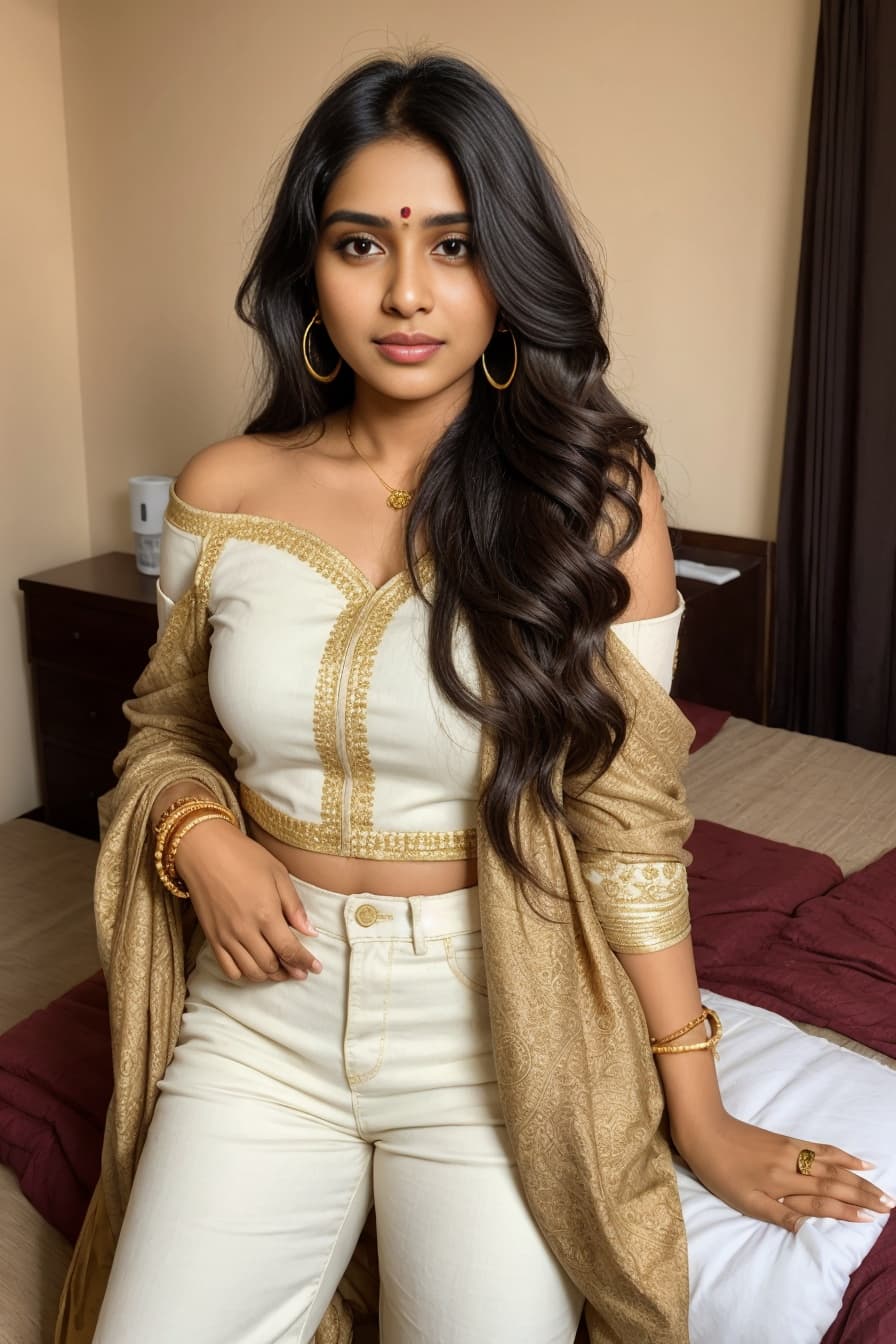 Over shoulder bedroom glance back