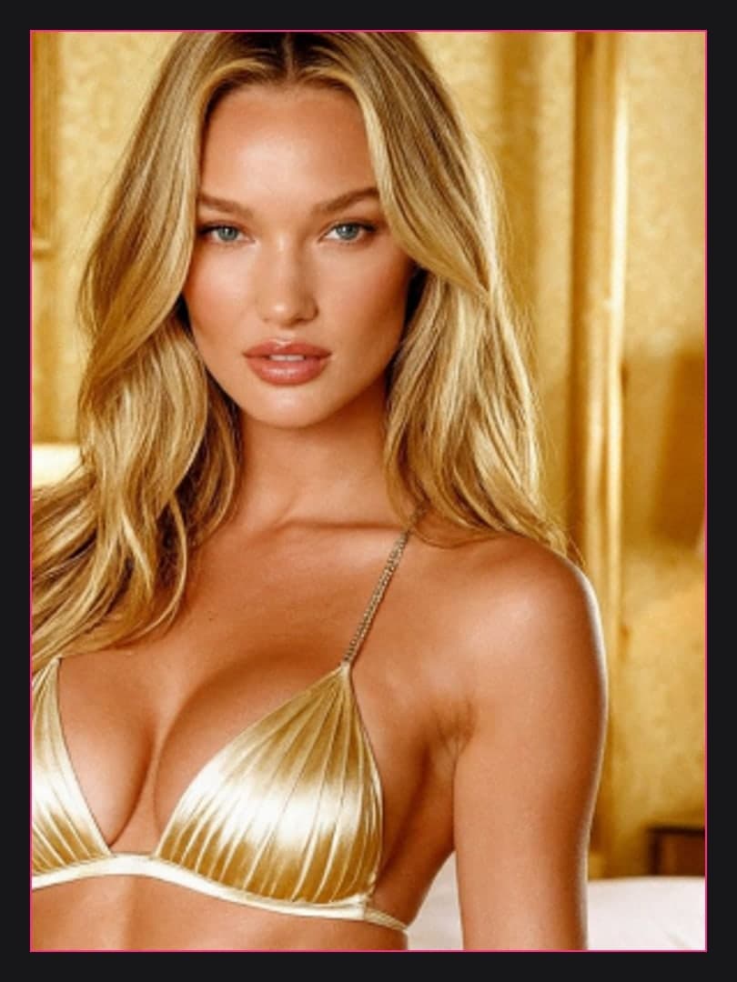 Young adult blonde bedroom portrait