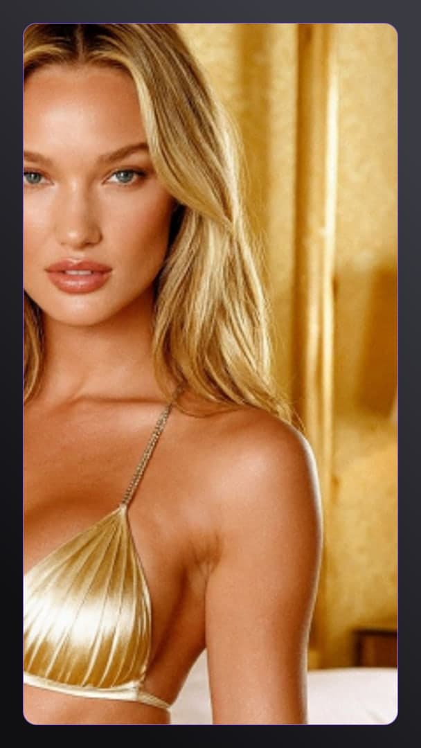 Long wavy blonde hair bedroom gaze