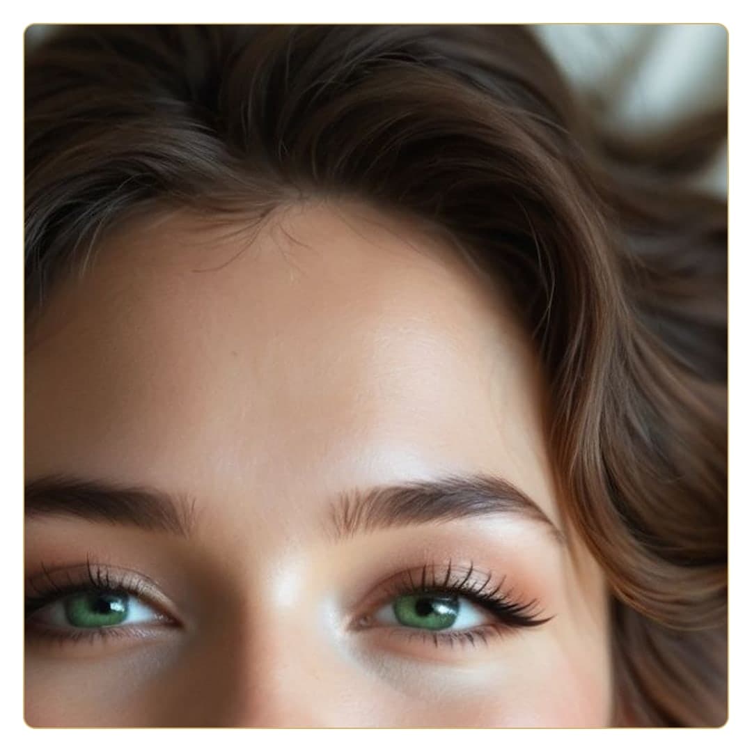 Green eyes close-up beauty shot