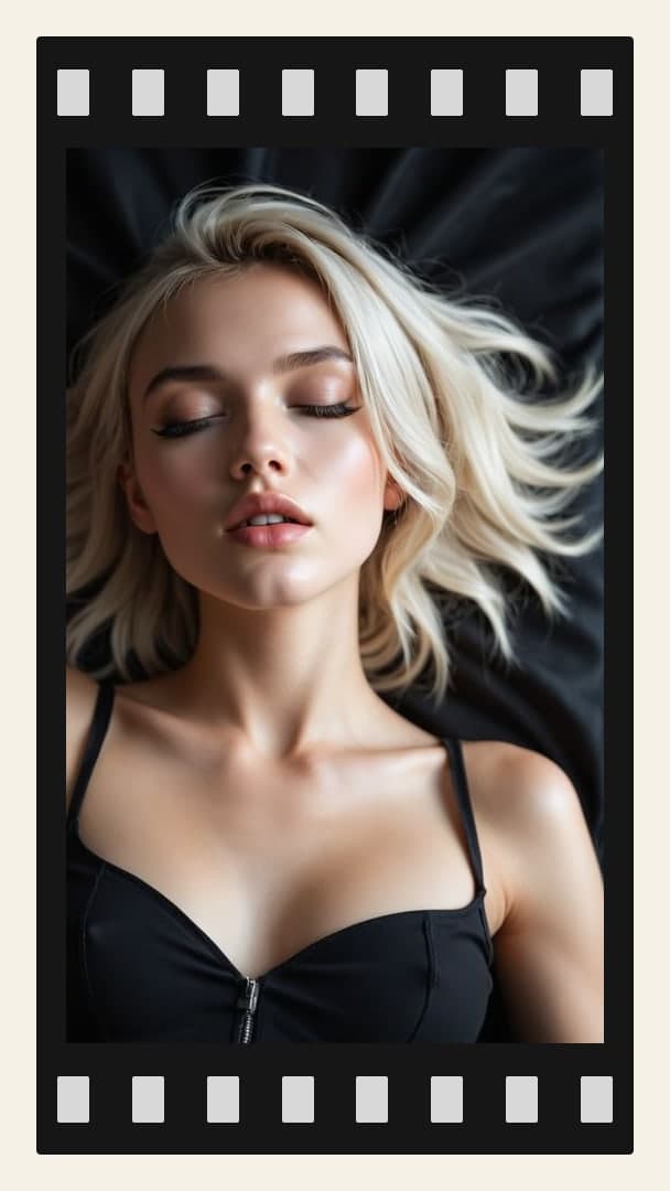 Young adult in black bustier