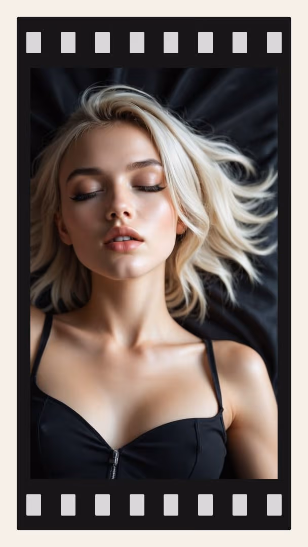Young adult in black bustier
