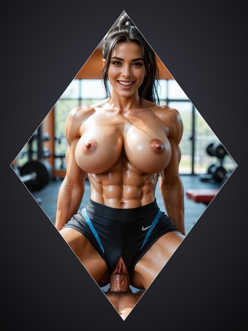 Gym windows cowgirl POV