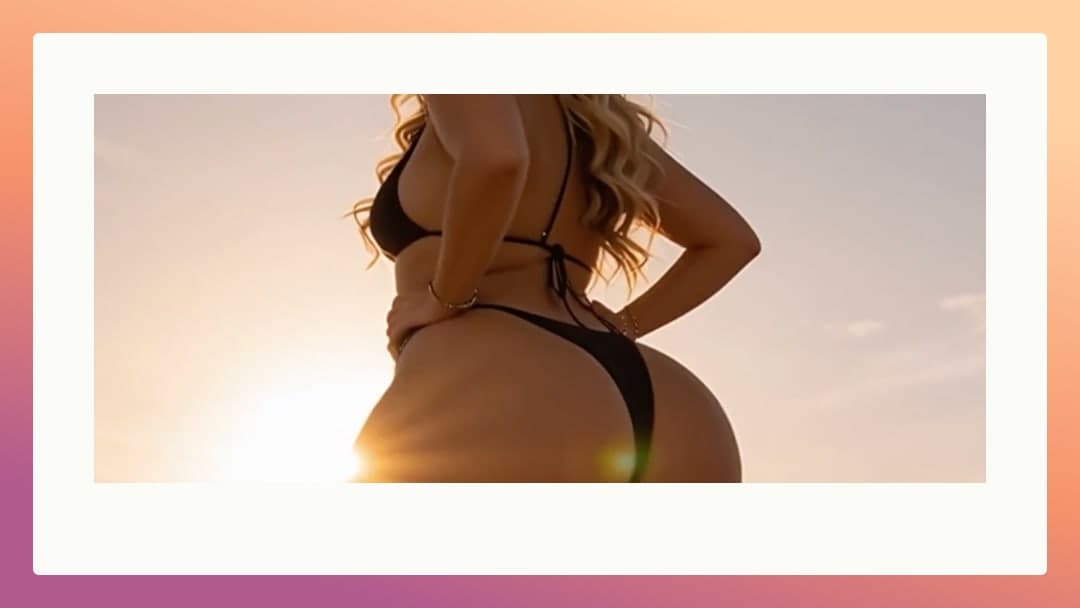 Blonde waves glowing at sunset