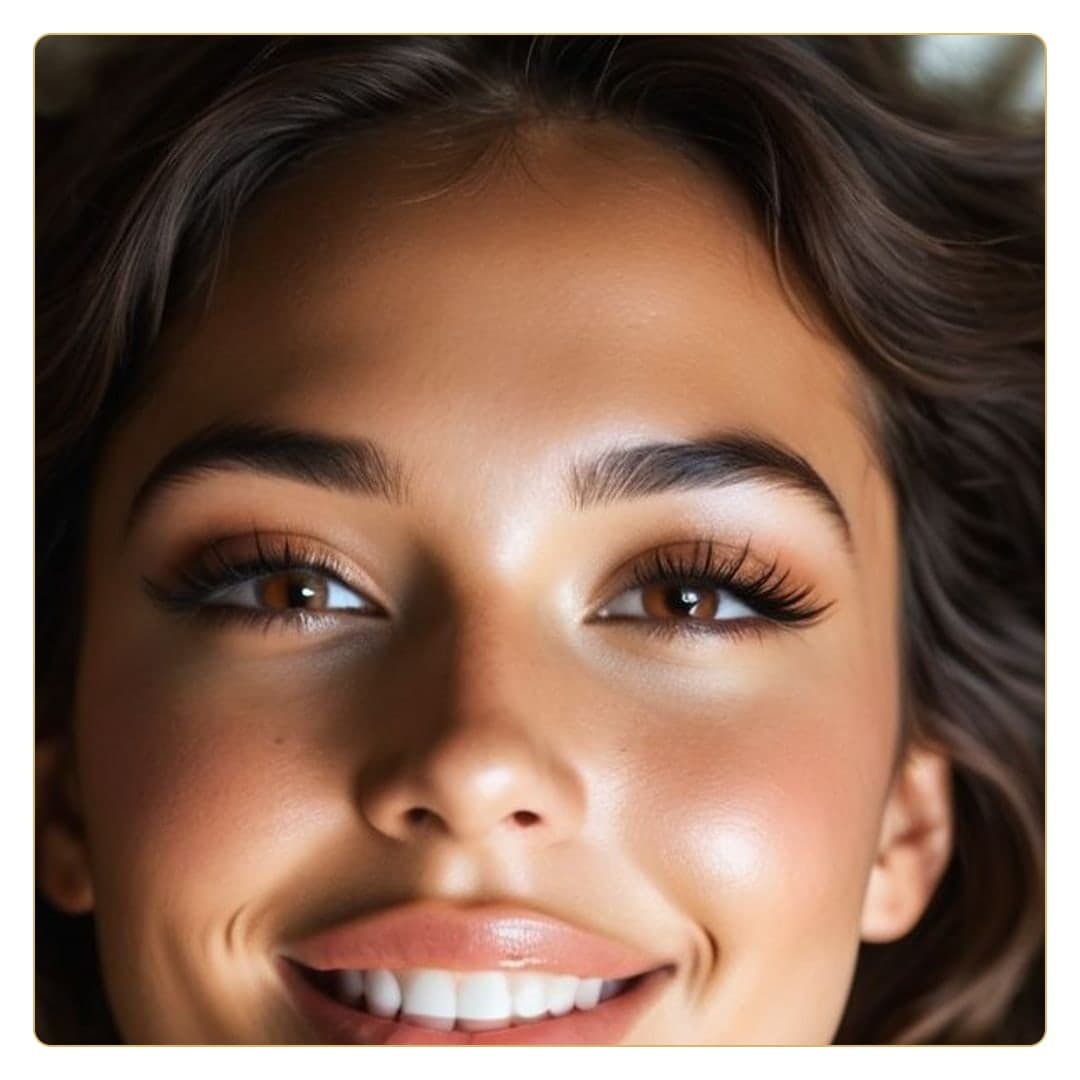 Close-up beauty headshot smile