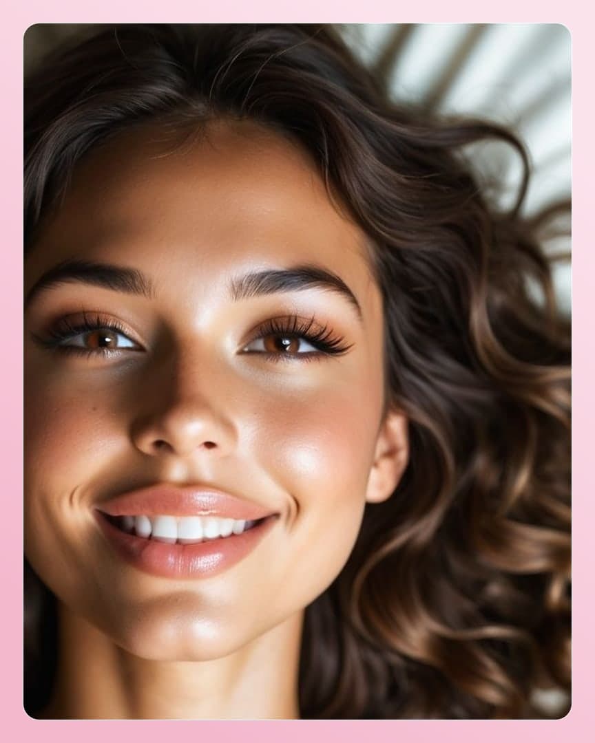 Flirty close-up beauty shot