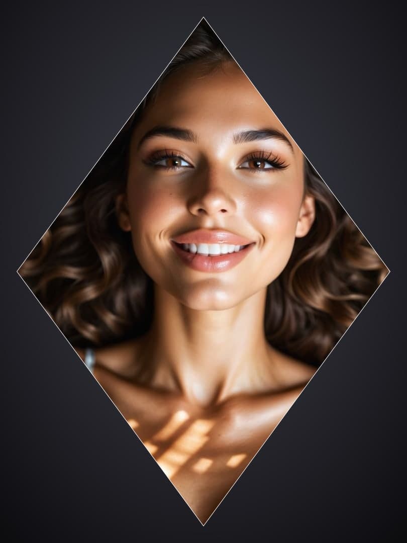 Sunlit bare shoulders portrait