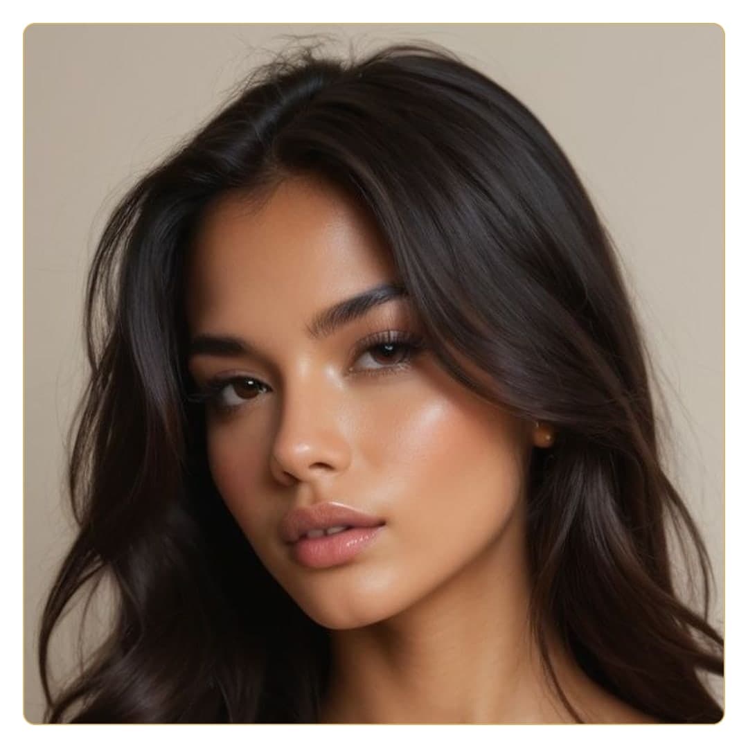 Studio close-up beauty portrait