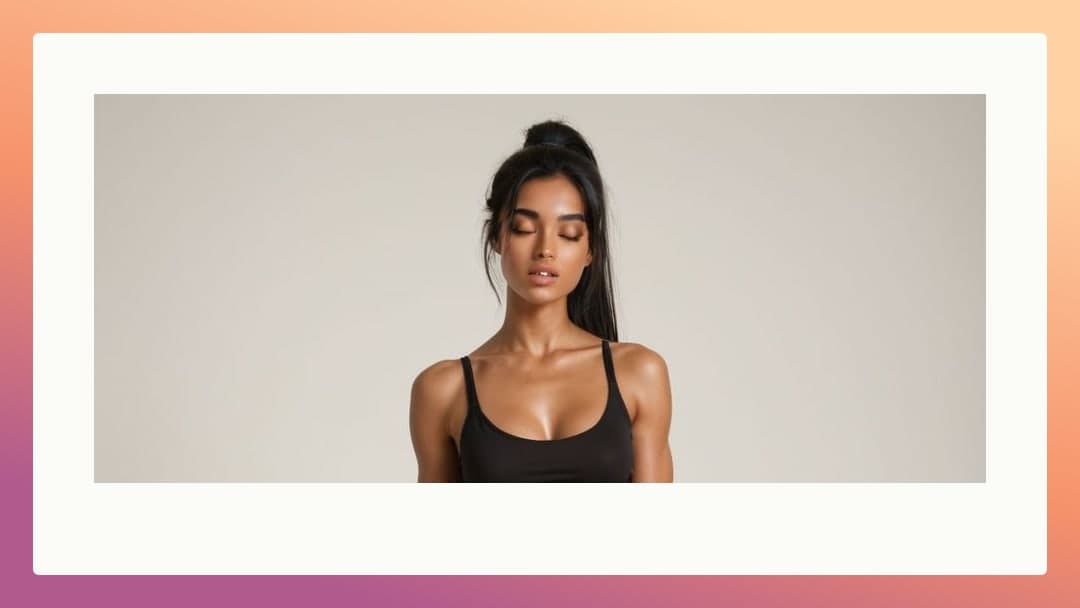 Young adult in black tank top