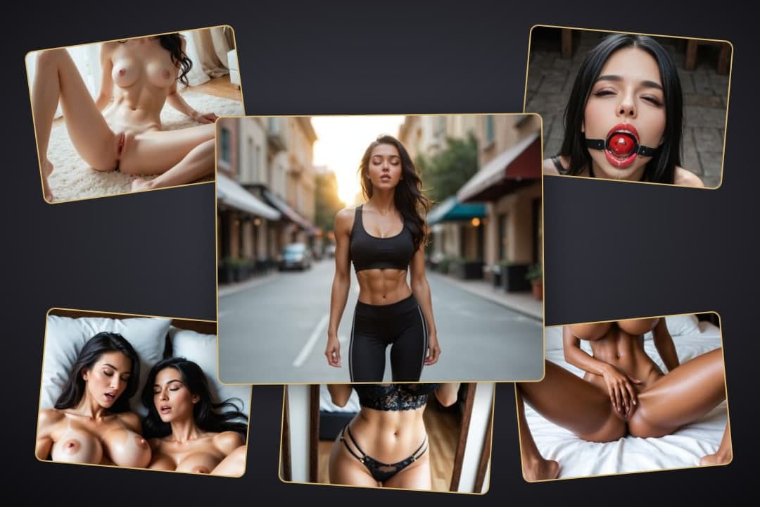 Topless women side by side on bed
