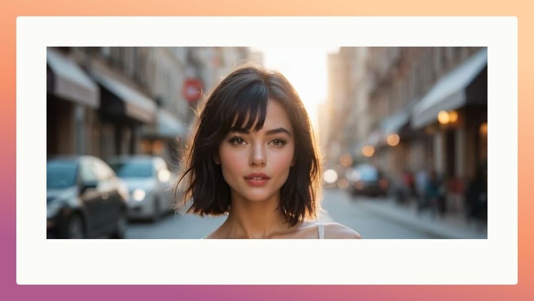 Golden hour street portrait close-up