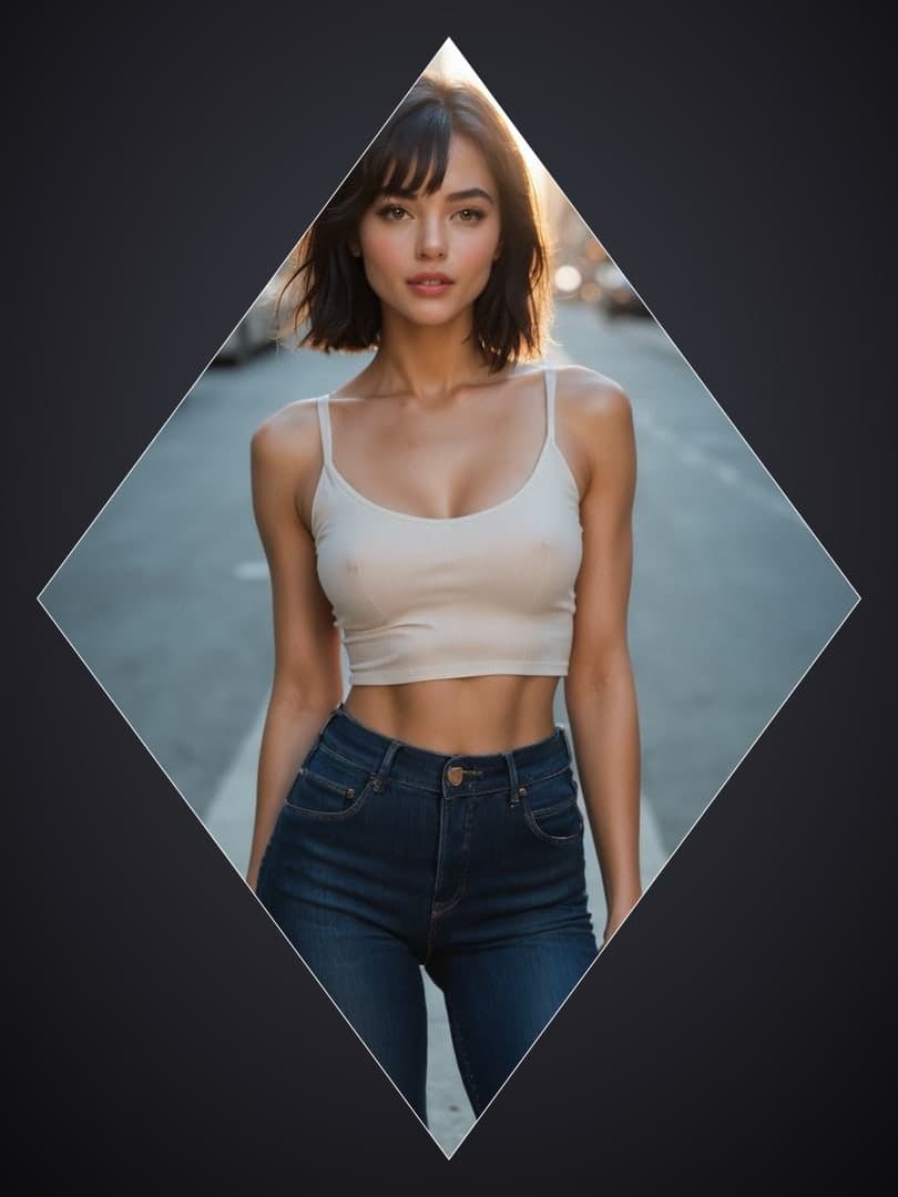 Slim waist crop top jeans
