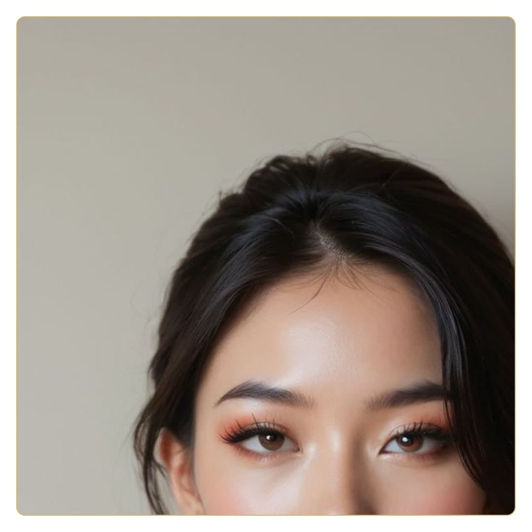Slim asian beauty close up