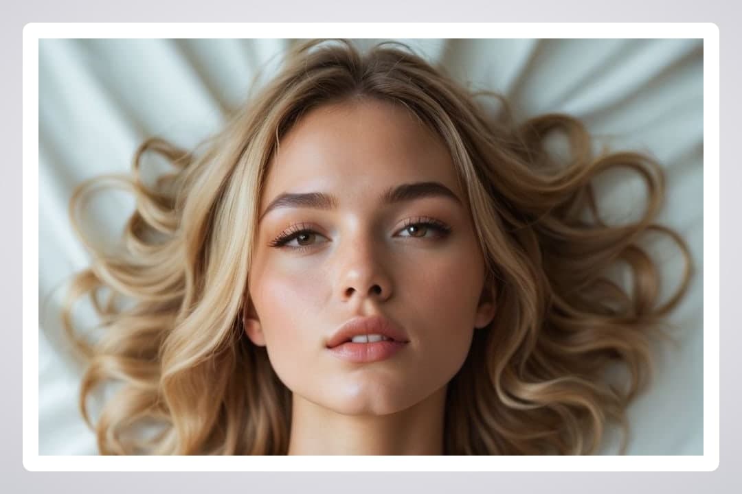 Young adult topless on white sheets