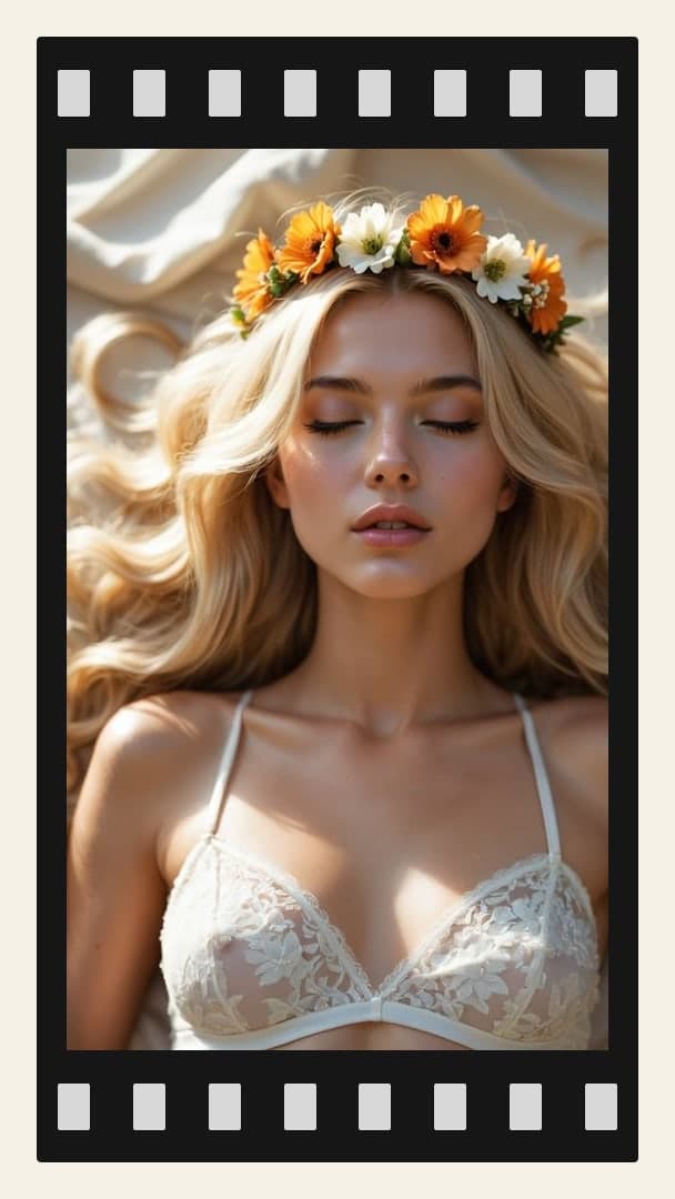 Daisy crown sheer lace bra