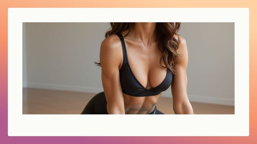 College age brunette in activewear