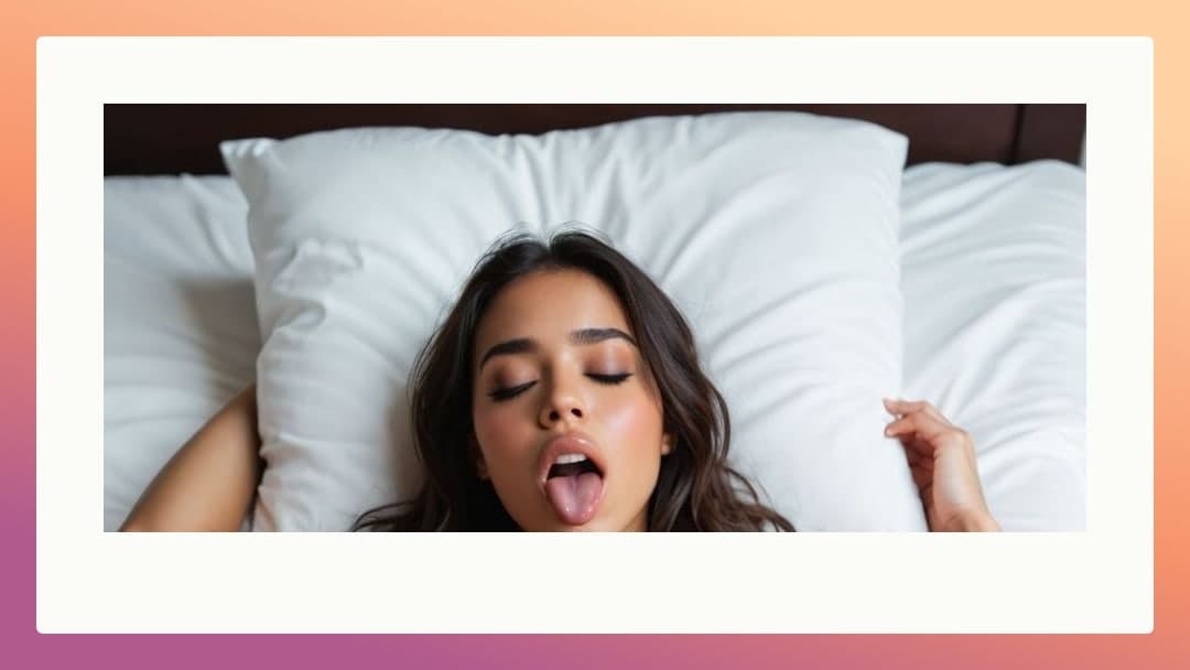 Young Latina ahegao in bed