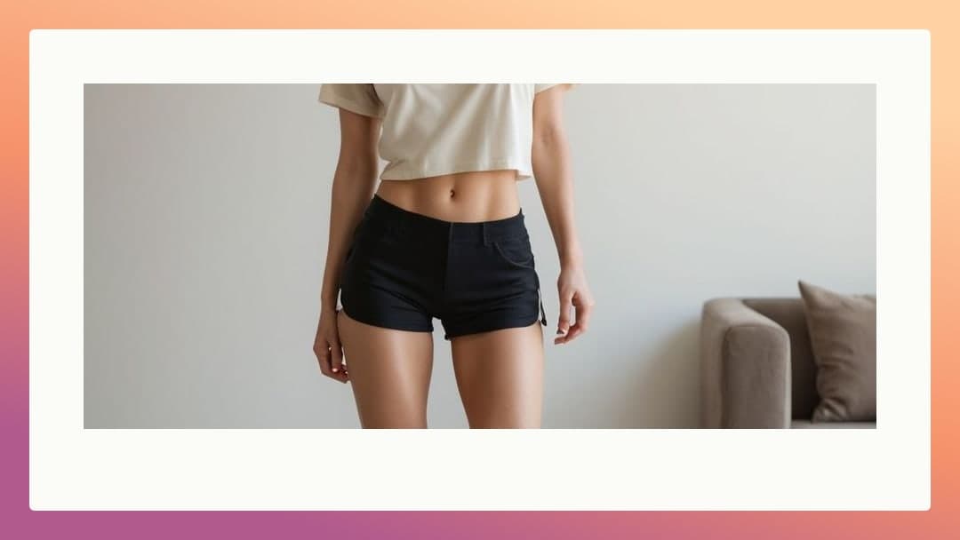 Toned waist in cropped tee