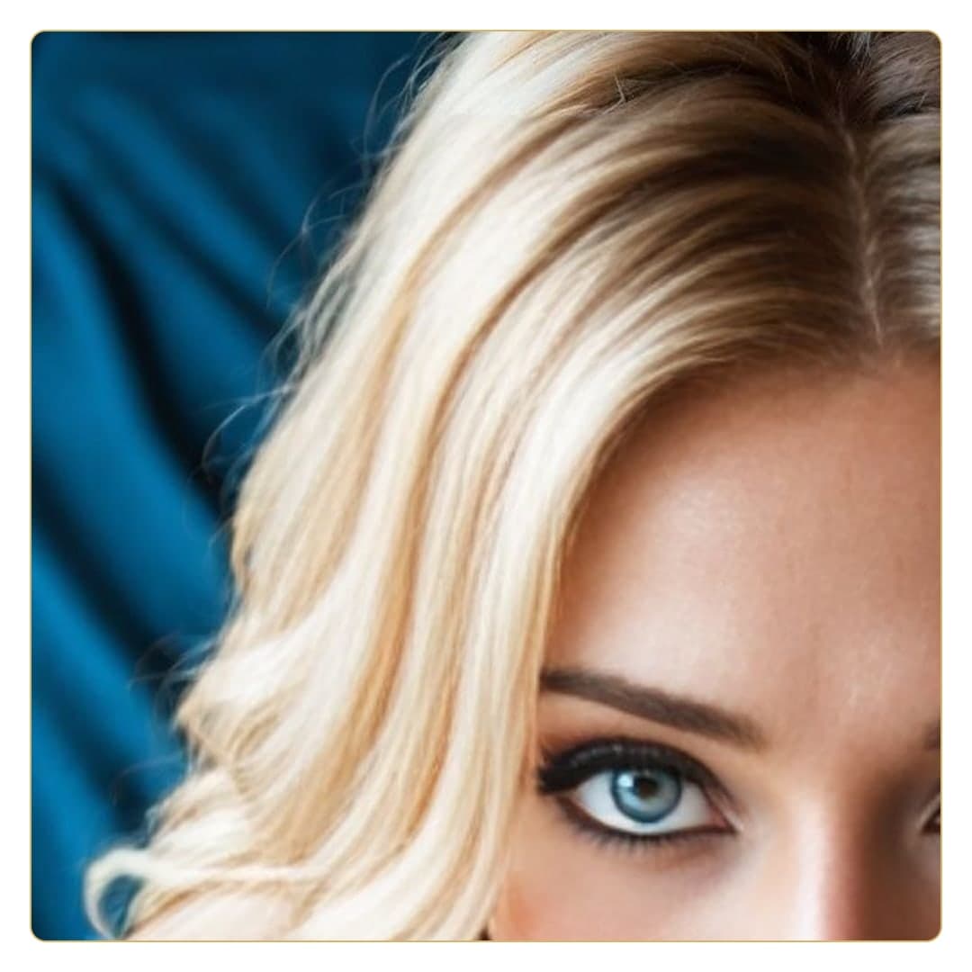 Young adult blonde close-up beauty
