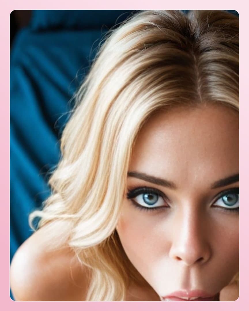 Topless POV eye contact on bed