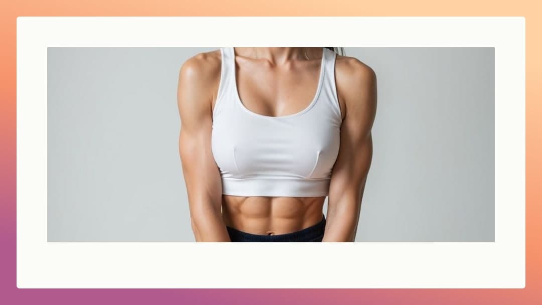 Torso flex in white sports bra