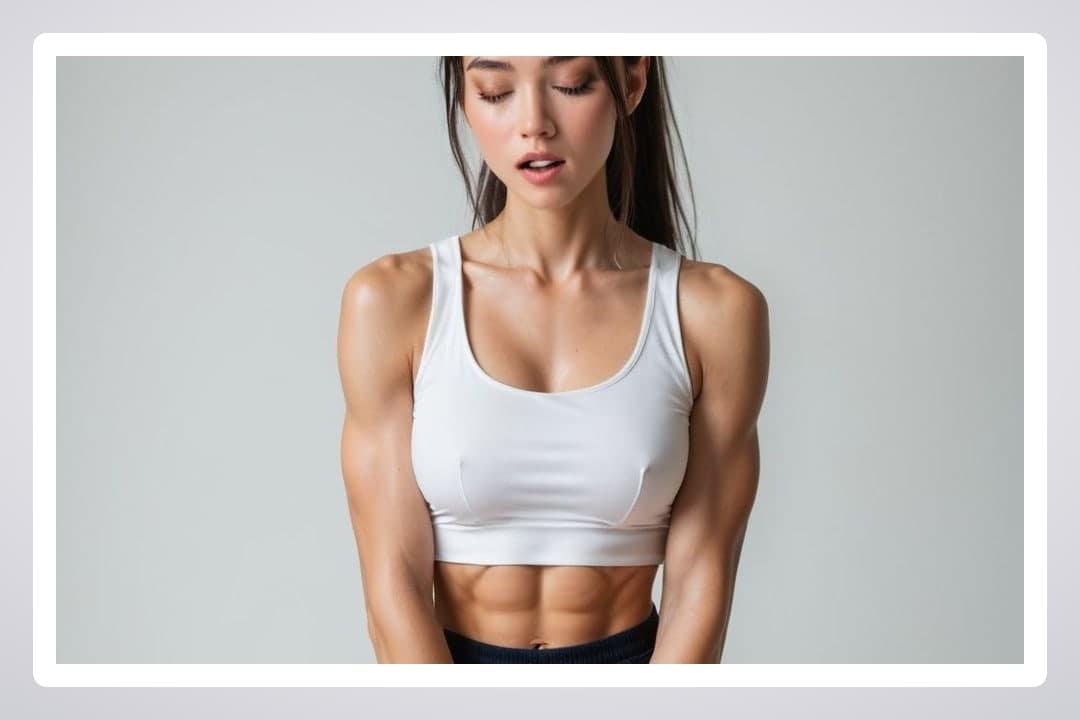 Studio sports bra waist-up portrait