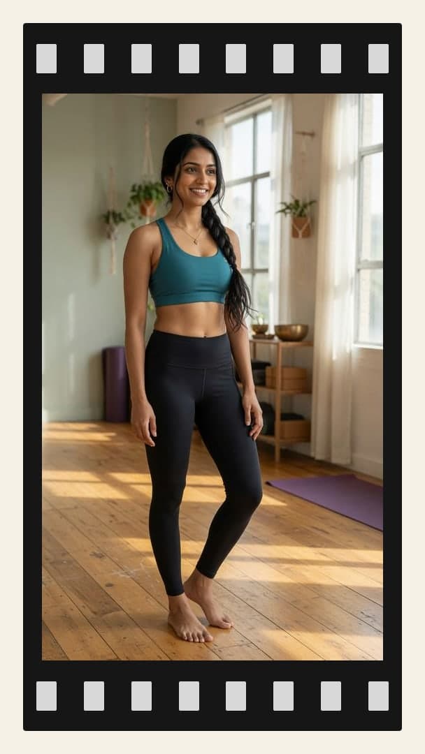 Athletic Indian model full body pose