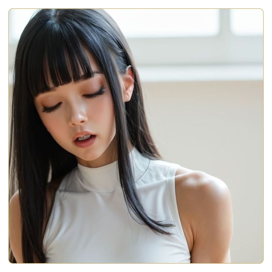 Close-up beauty portrait with eyes closed