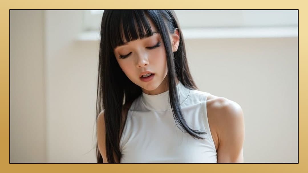 Close-up portrait in white top