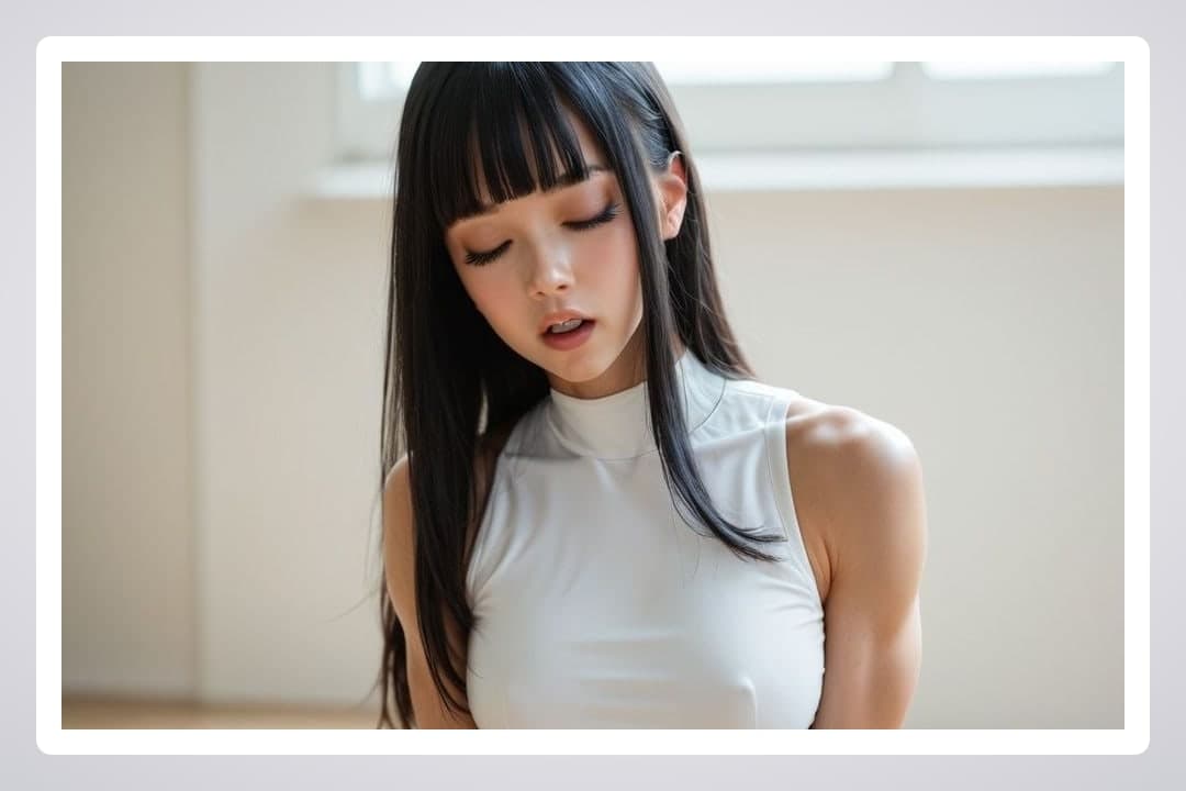 White top close-up portrait
