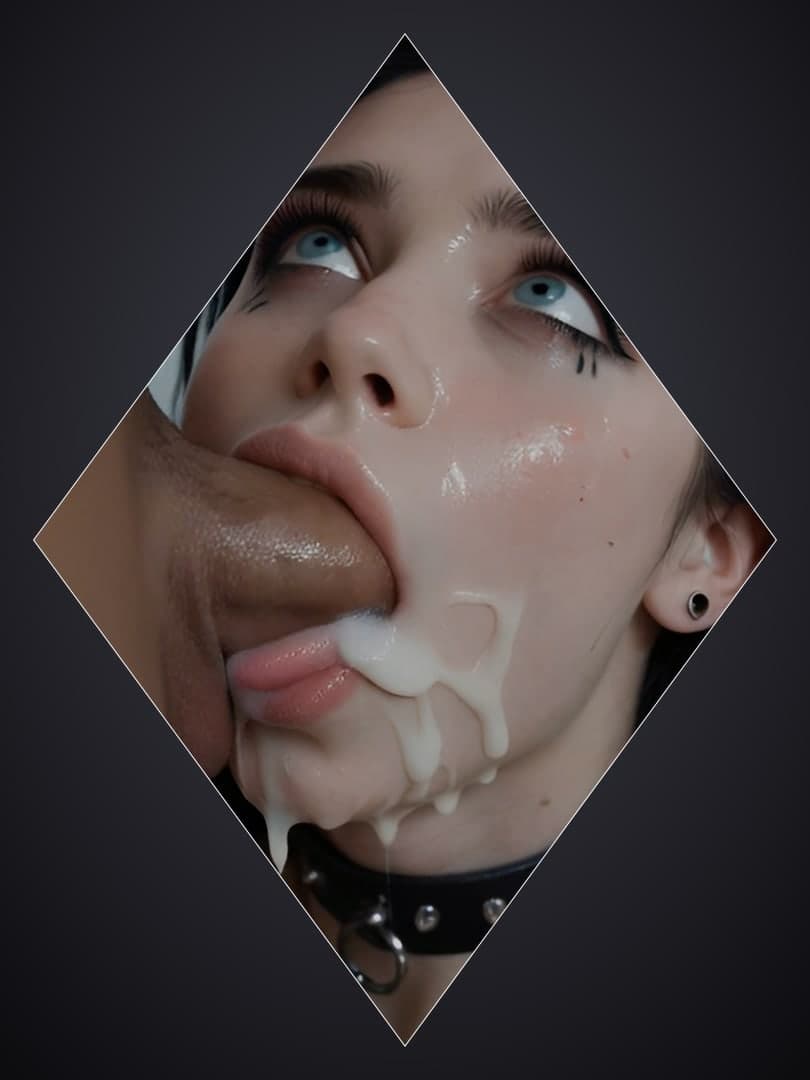 POV facial on open mouth