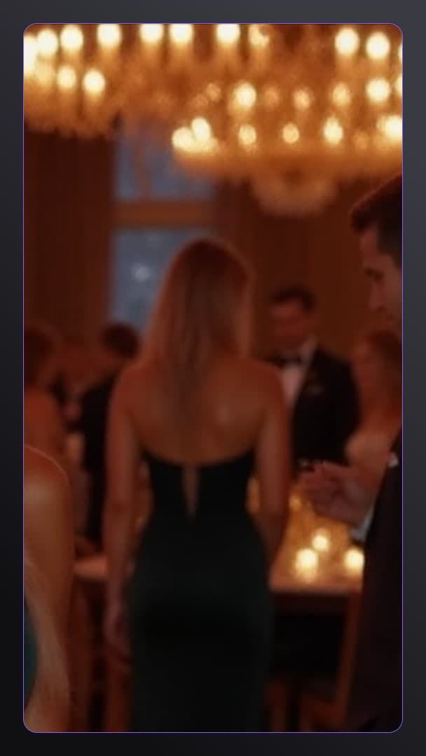 Curvy blonde ass in black backless gown