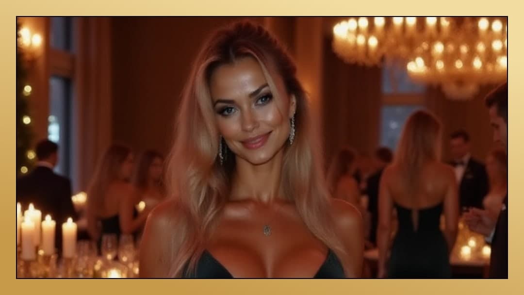Young adult blonde at formal gala