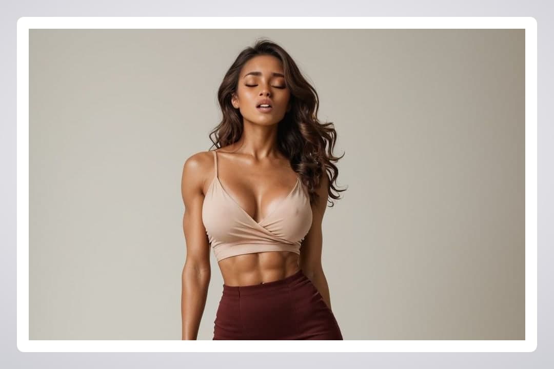 Studio waist-up in sports bra