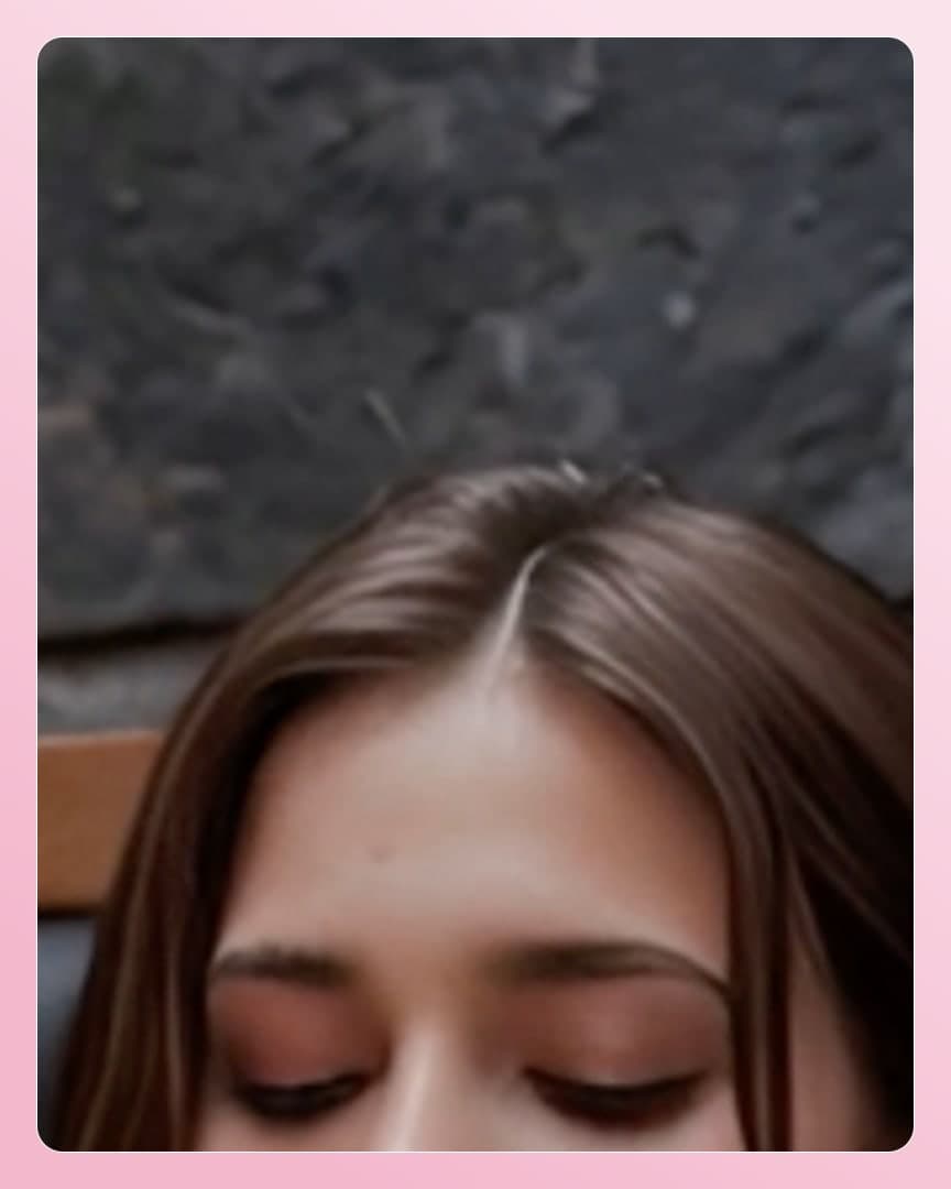 Brunette closed eyes soft lighting