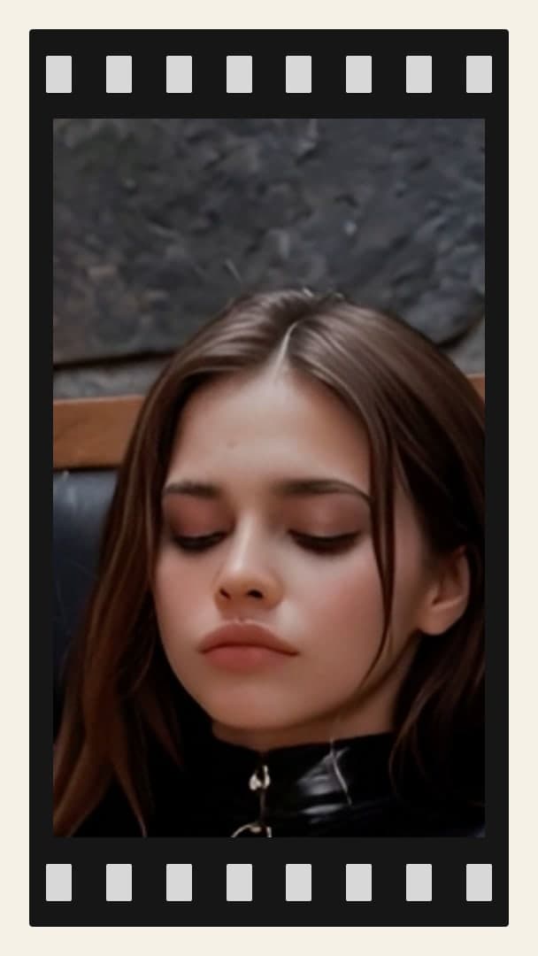 Young adult brunette smoky eyes close-up