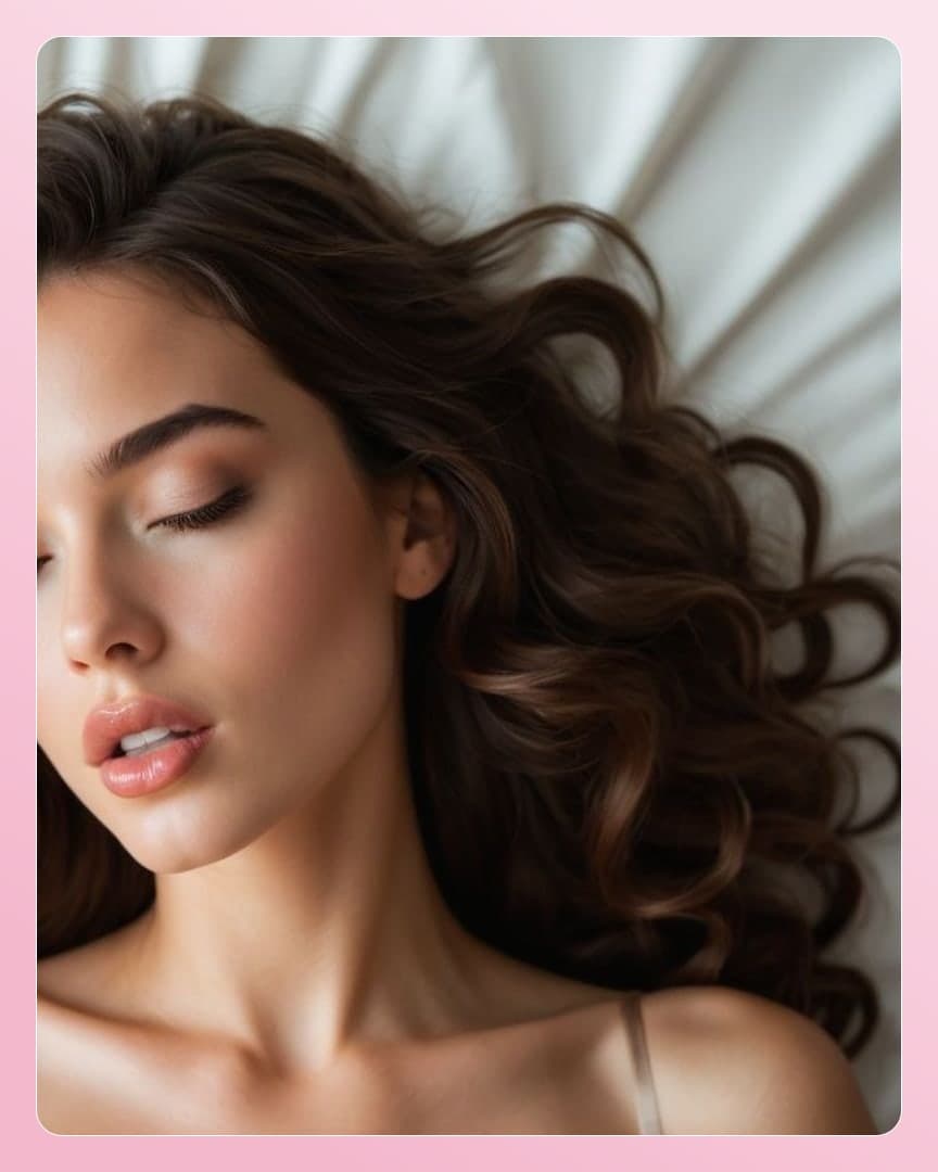 Relaxed on white sheets in bedroom