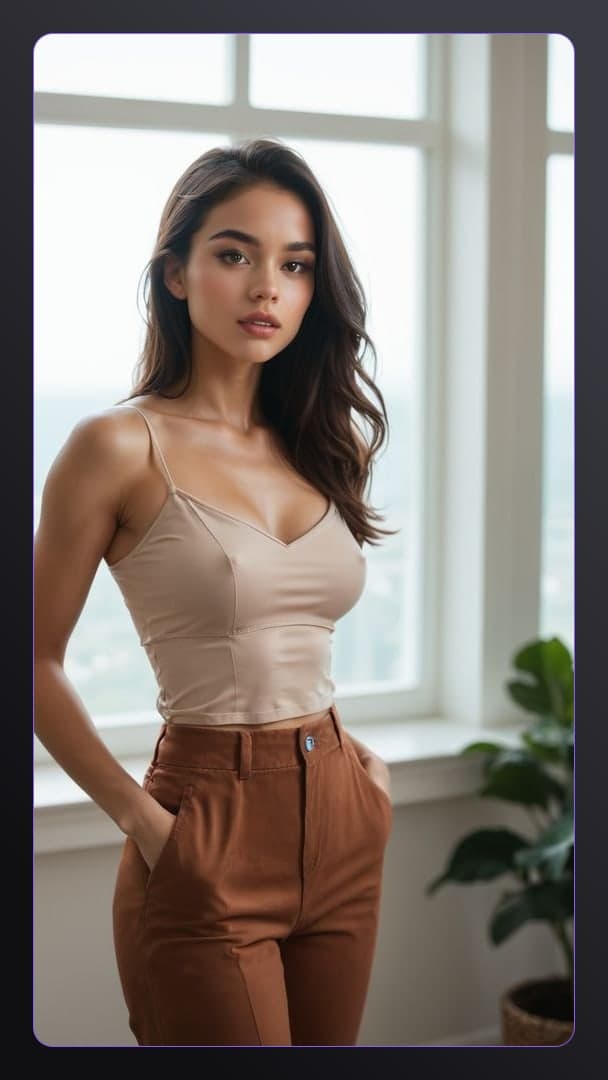 Raven hair brown eyes portrait