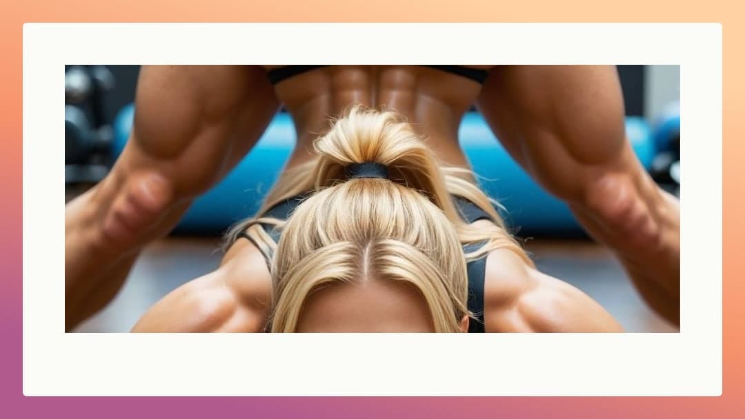 Blonde ponytail POV gym view