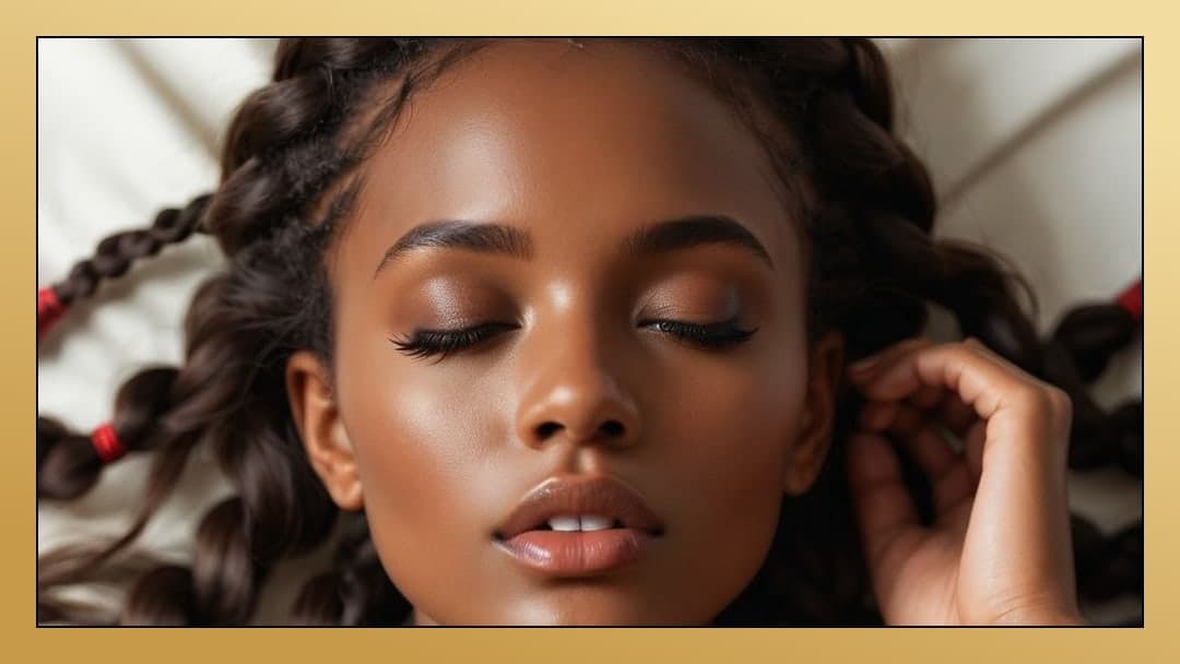 Young Black woman resting close-up