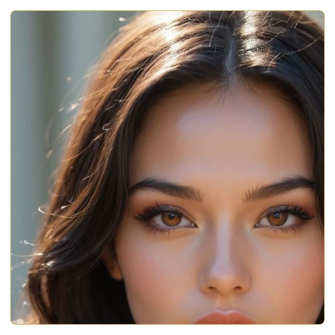 Slim asian beauty close-up portrait