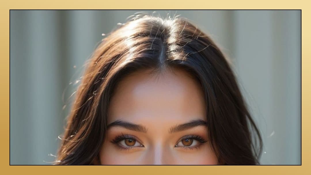 Sunlit close-up face portrait