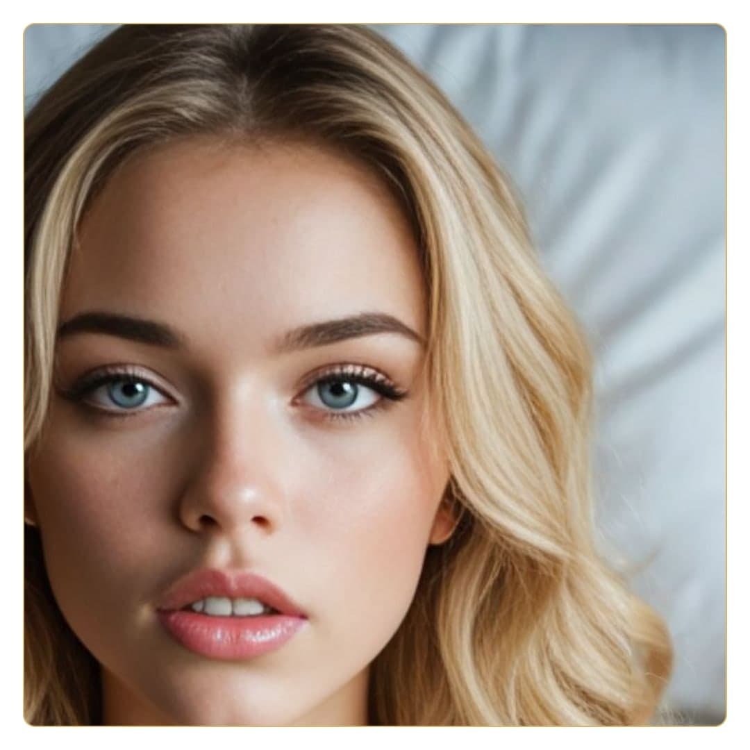 Blue eyes blonde beauty close-up