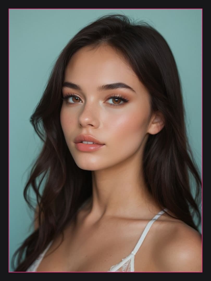 Full body portrait in white camisole